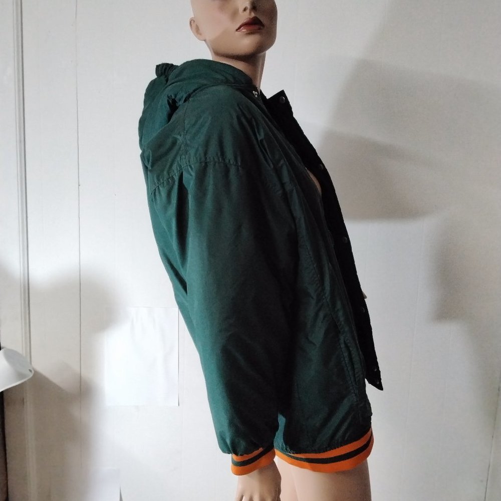 University of Miami Hurricanes Champs Size L Sports Coat Green Puffer UM *004 - Picture 13 of 16